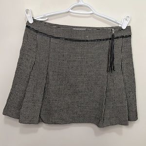 Tristan & Iseut Square Pattern Mini Sides Pleated Skirt Size 12